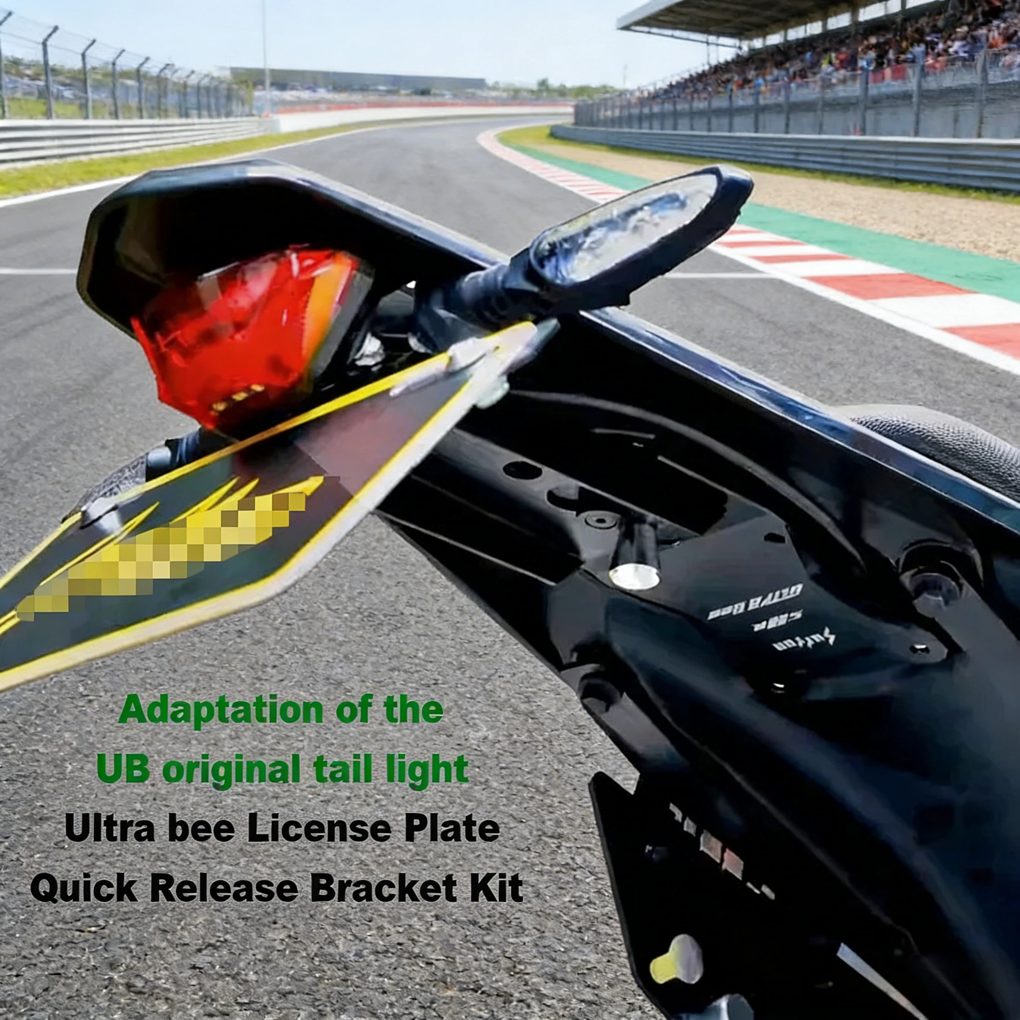 

For Surron Ultra Bee Modified License Plate Bracket Modified Tail Light Holder Kit Quick Release Design UB License Plate Bracket