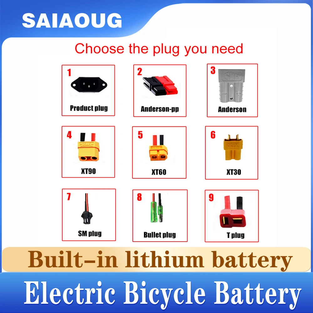 18650 72V 50Ah Triangle Ebike Battery 36V 48V 52V 60V Lithium Ion Batteries with Bag for Electric Bicycle Motor Bafang BBS01