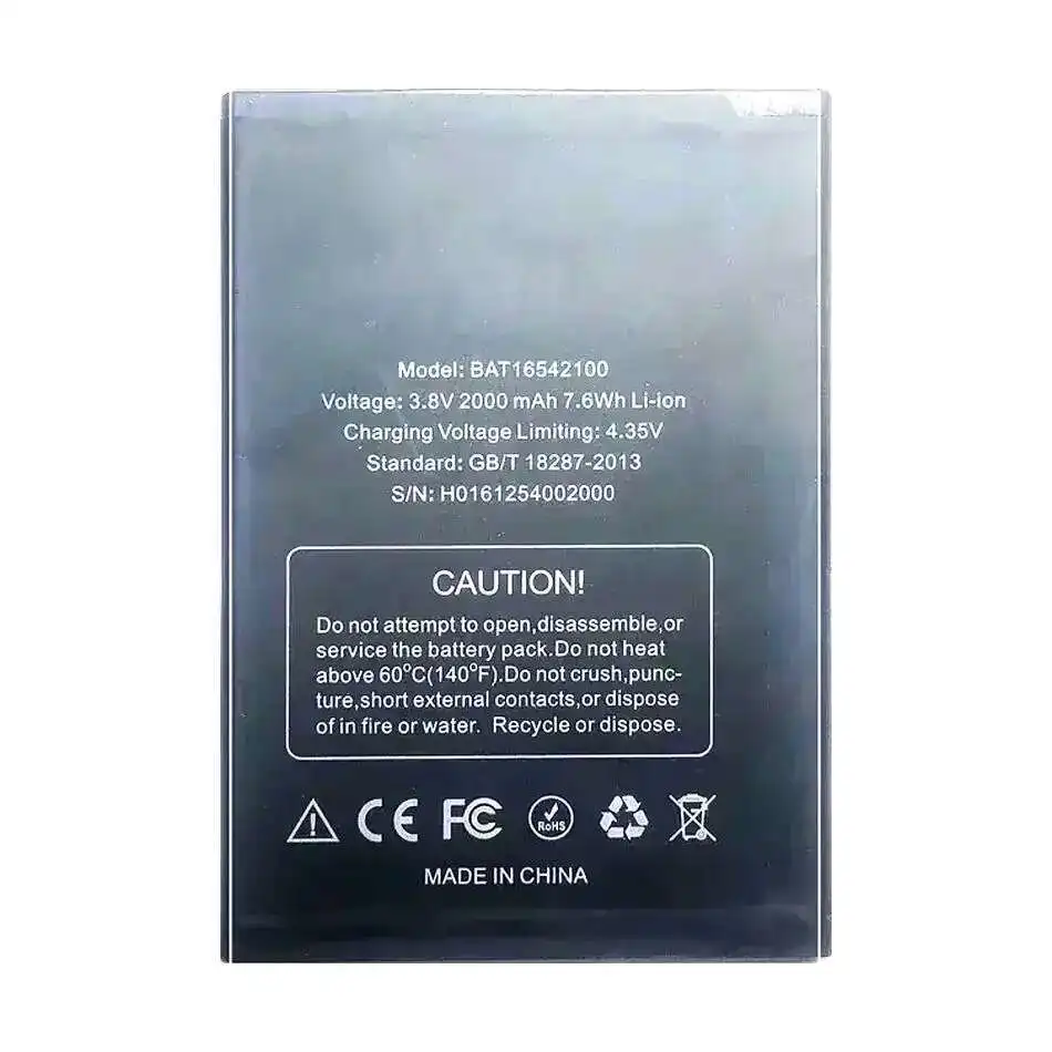 Per Doogee X9 Mini Smart Phone Batteria per cellulare a lunga durata 2000mAh BAT16542100