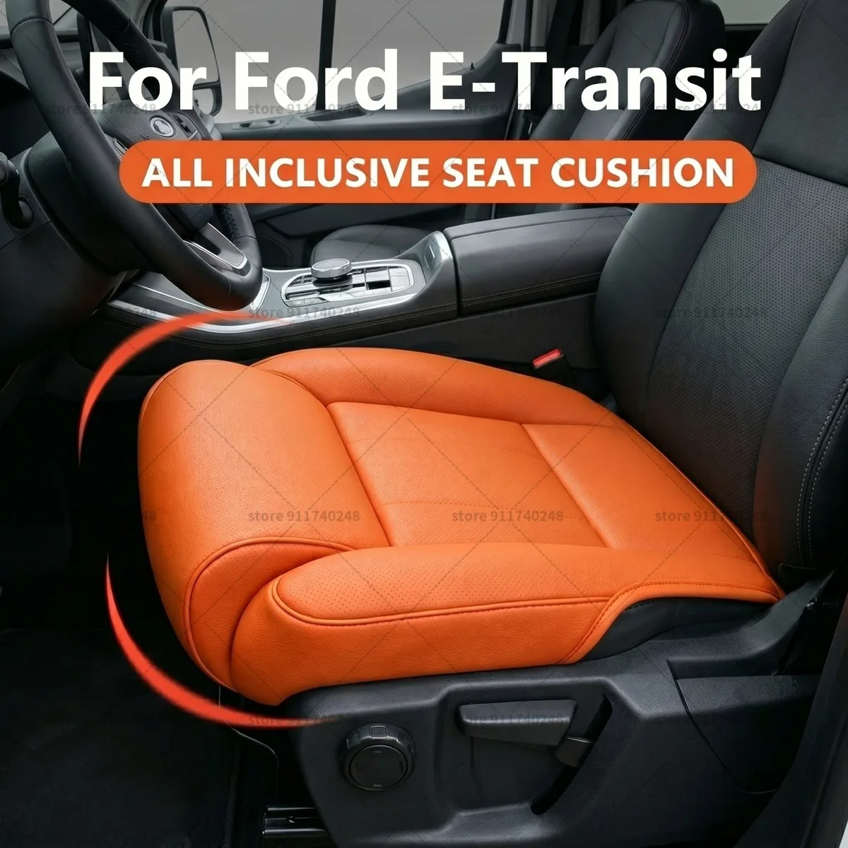 

For Ford E-Transit Seat Leg Support Extension Cushion Thigh Support Pillow Memory Foam Leather Leg Extender Interior Accessories