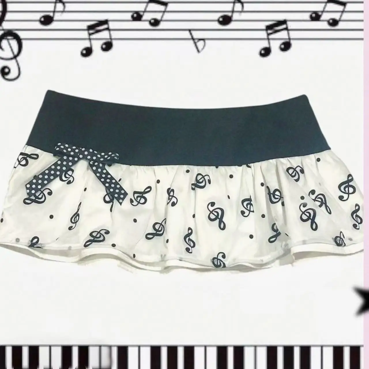 Image of Süße Mädchen-Miniröcke Sommer Damenmode Schleife Sexy Gepunkteter Spitzen-Stufenrock Niedlicher A-Linien-Rock Trendiger Lässiger Kurzrock