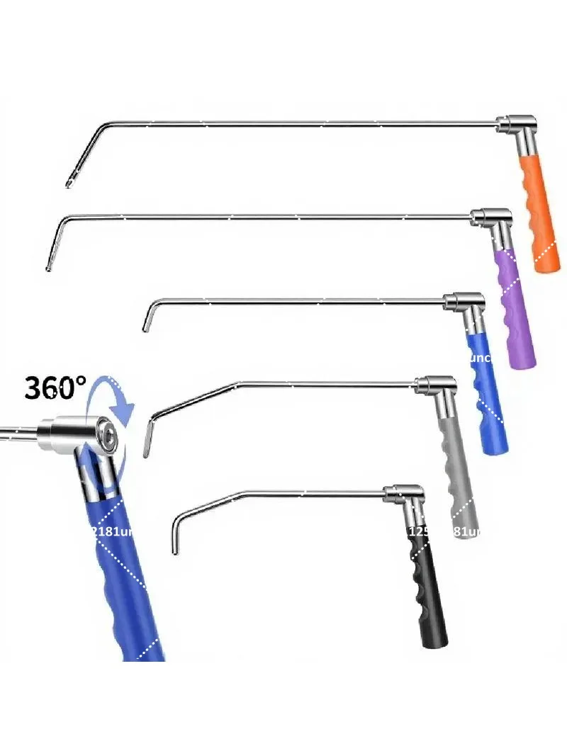 Car Tools Crowbar Hook Rod 360 Rotatable Adjustable Handle Dent Repair Puller for Auto Body Work