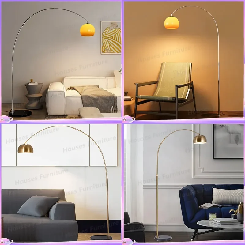 For French Medieval Fishing Floor Lamp Retro Glass Bauhaus Moonlight Standing Light Living Room Bedroom Sofa Corner Decor