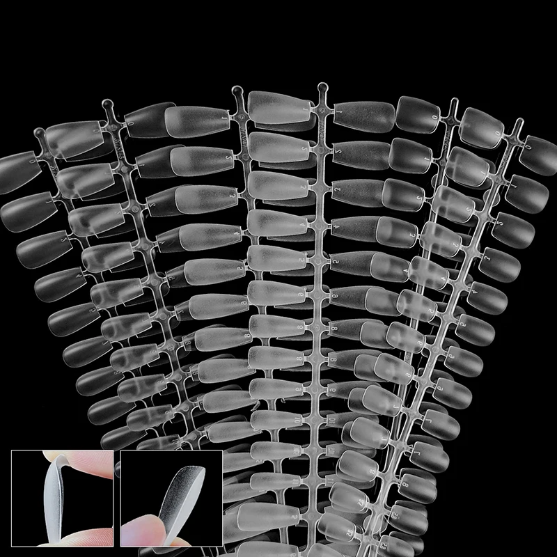 

30pcs Traceless Matte Fake Nails No Polishing Press On False Nails Long Short Design High Matt Soft Gel Nail Tips For Extension