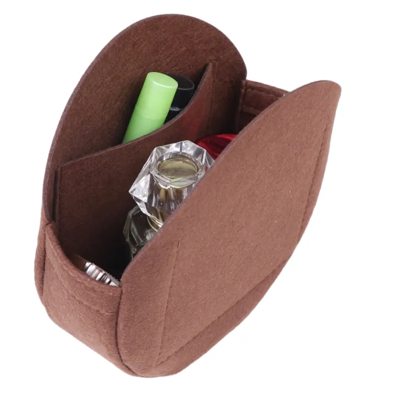 EverToner Felt Purse Organizer Inserts Round Handbag For GG Ophidia Round mini Shoulder Bag Felt Round Cosmetic Pouch Bag - view 3