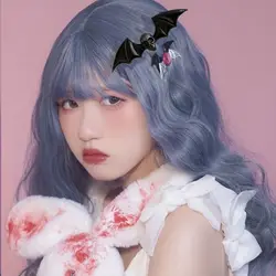 Creative Halloween Bat Skull Hair Clip Wing Gothic Halloween Hairpin Plastic Punk Devil Duckbill Clip Daily