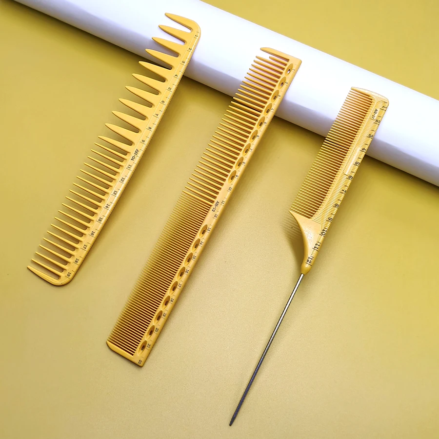Yellow Hairdressing Comb, a Must-Have Cutting Comb for Hair Salon Stylists, Hair Cutting Comb, Pointed Tail Comb, Pompadour Comb, Long Hair Comb