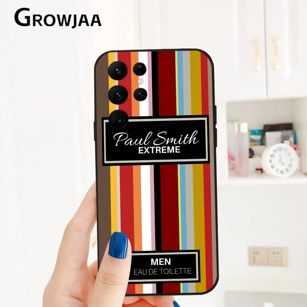 S-Smith ファッション P-Paul スマホケース Samsung Galaxy S25 S24 S22 S23 Ultra S21 S20 Plus 5G 用 フロスト加工 滑り止め フルソフトケース