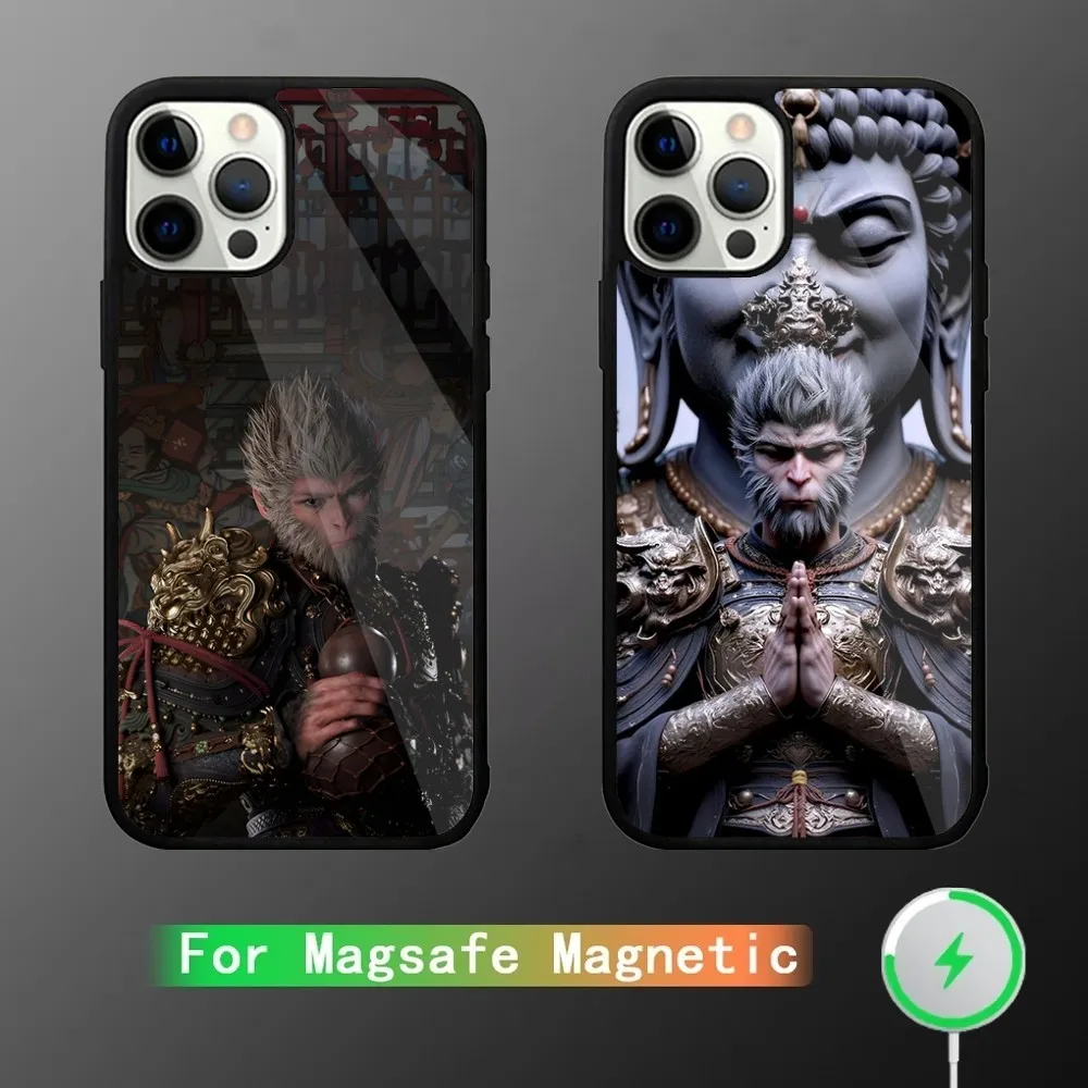 Game B-Black Myth Wukong Phone Case For iPhone 16,15,14,13,12,11,Plus,Pro,Max Mini Magsafe Magnetic Wireless Charging