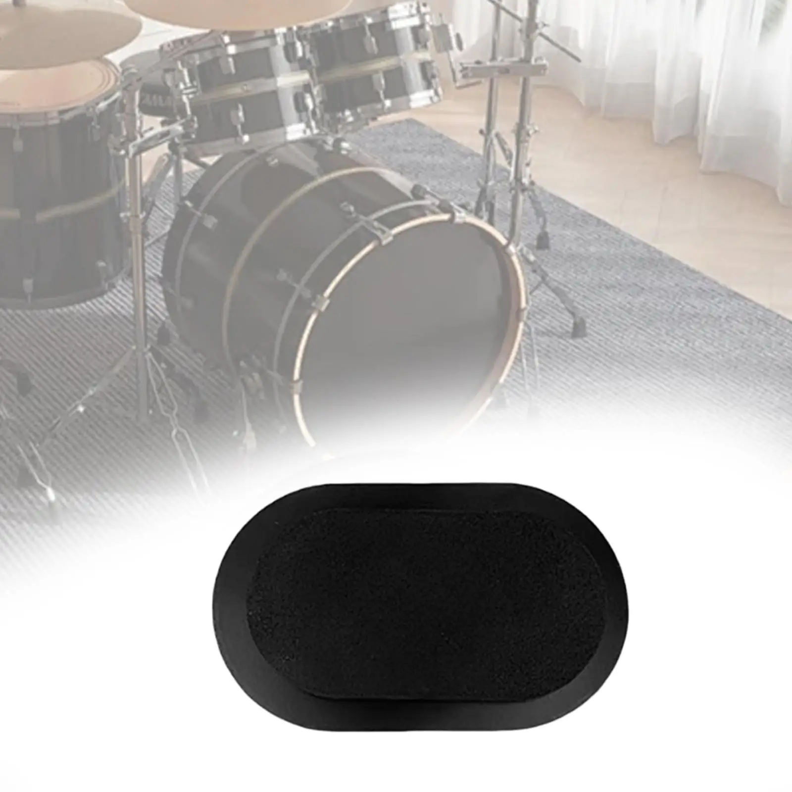 

Bass Drum Mute Board Silence Pad Sticky Percussion Accessories for Pro and Beginners Universal Professional Sound Dampening