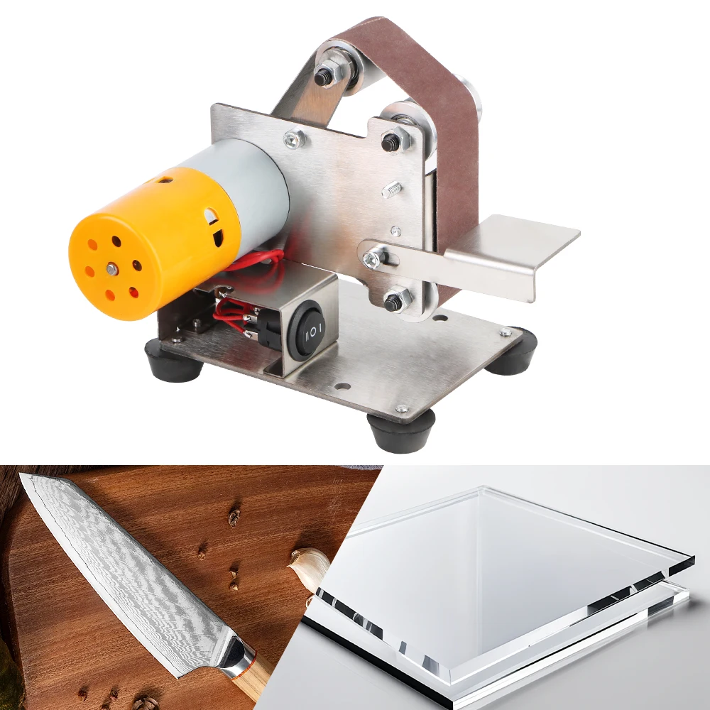 ​Mini Belt Sander 7 Variable Speed Electric Sanding Polishing Grinding Machine Grinding machine EU plug Electric Sharpener