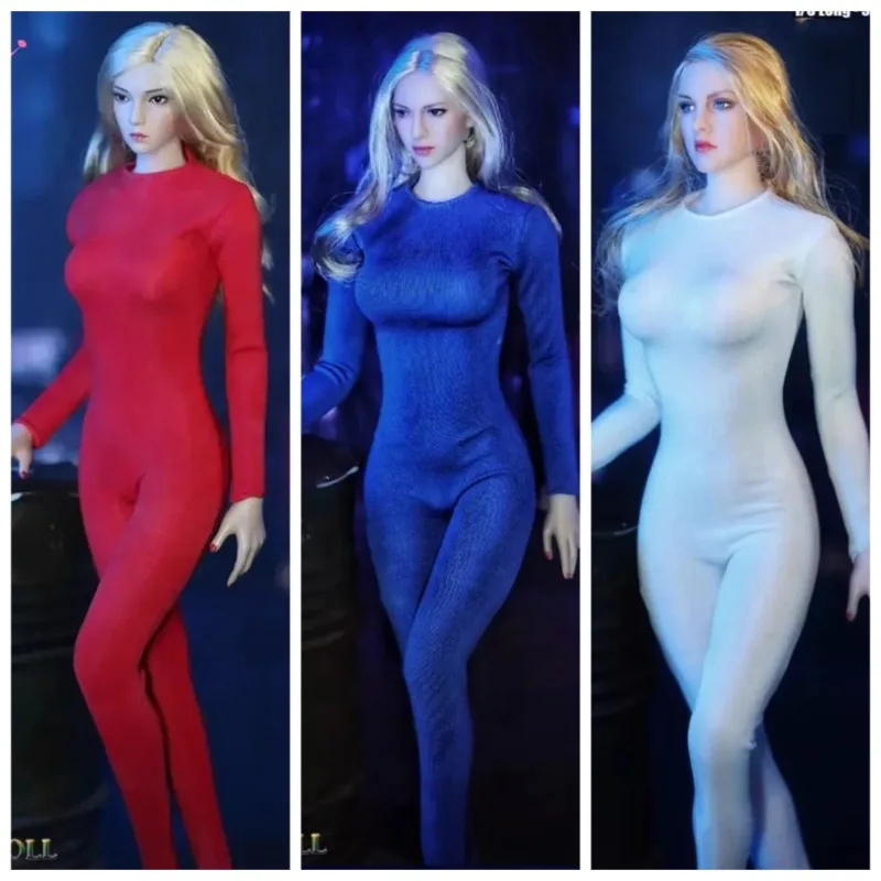 

1/6 Scale Long Sleeve Bodysuit Tight Fittling Clothes Model for 12" Female Soldier Action Figure PH TBL Doll Gift