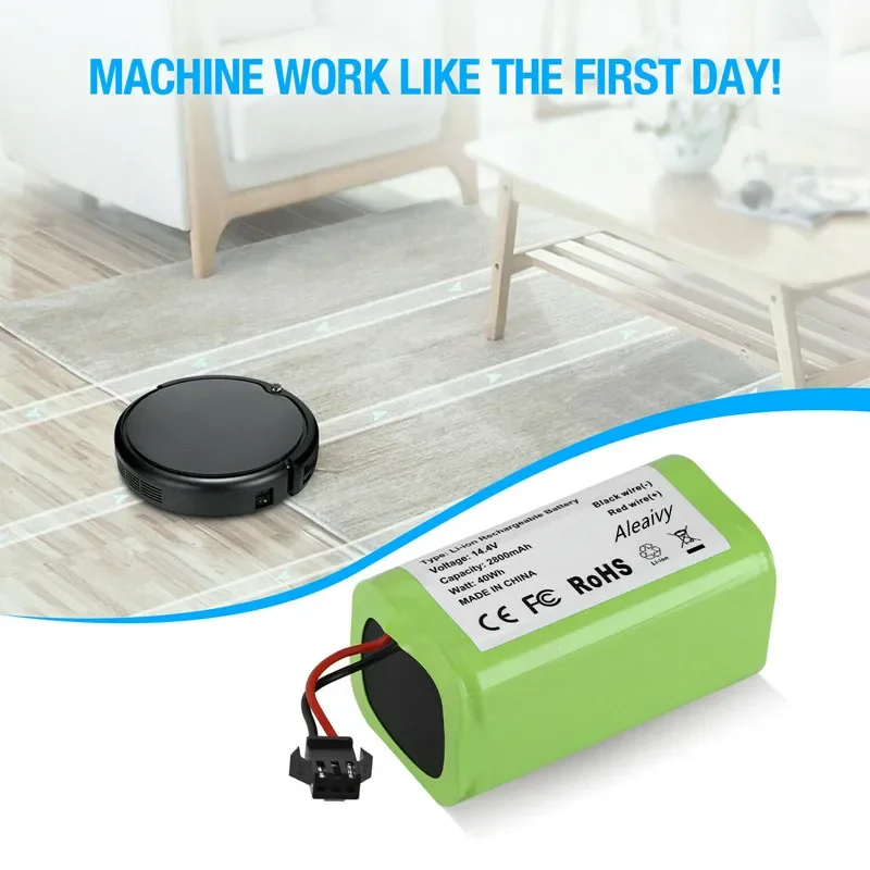 Batería de iones de litio de 14,4 V y 2800mAh para Conga Excellence 990 Ecovacs Deebot N79 N79S DN622, Eufy Robovac 11 11S 12 15C 15S 35C 18650