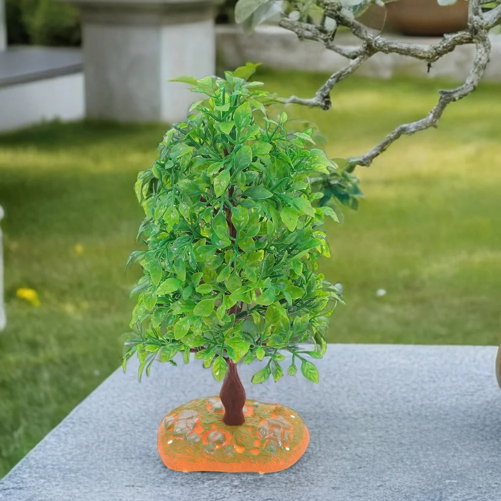 2 stks Plastic Bomen Miniatuur Landschap Boom Voor Diy Landschap Diorama Spoorweg Architectuur Decor Kunstmatige Boom Mini Bomen