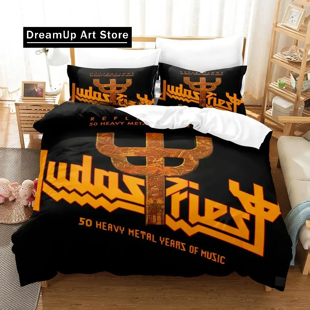 3D Print Fashion J-Judas Priest Bedding Set Boys Girls Twin Queen Full Size Duvet Cover Pillowcase Bed Adult Bedroom