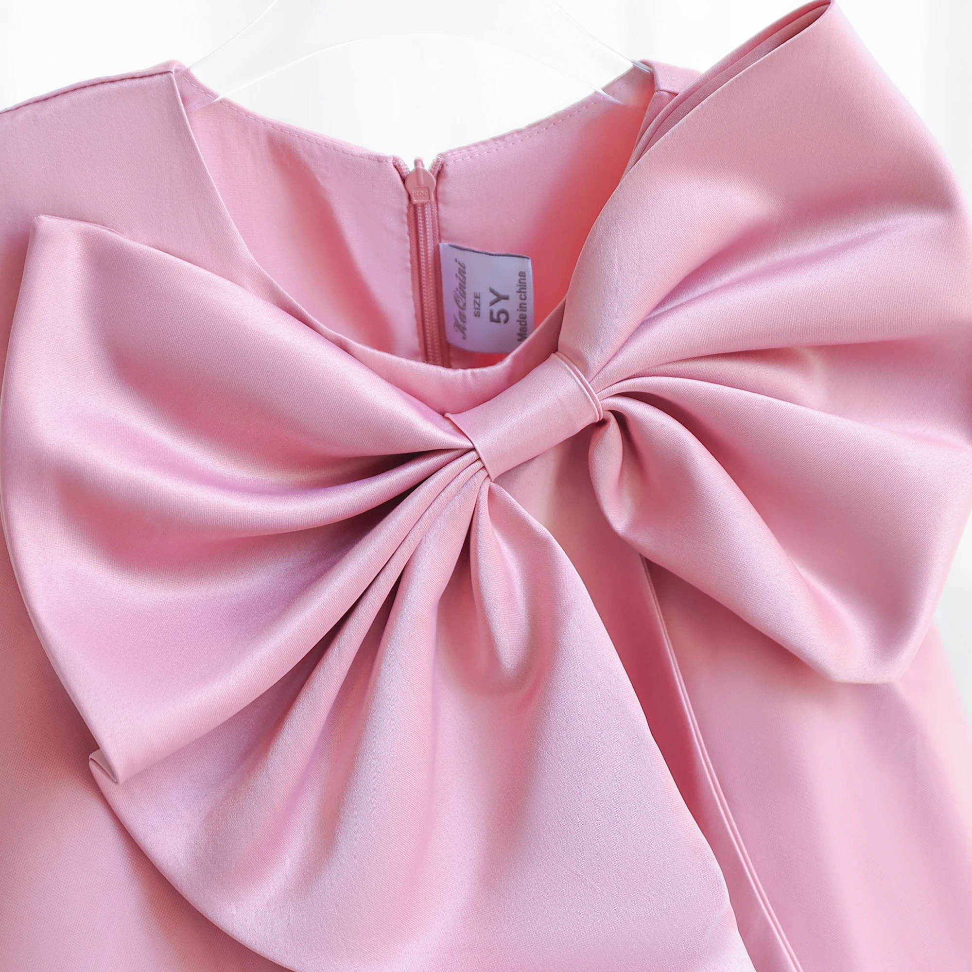 Girls' Birthday Party Bowknot Princess Dress, Children's Elegant Party Dress, Piano Host Performance Dress, Flower Girl Wedding Dress view 5