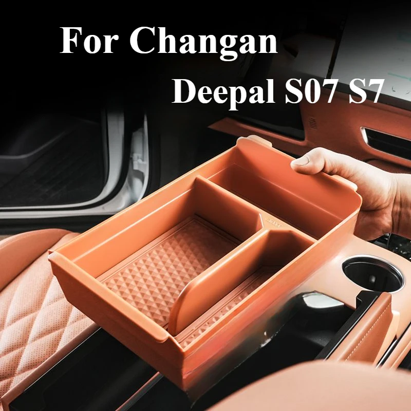 

Для Changan Deepal S07 S7 2024 2025, внутренняя центральная верхняя слойная консоль, автомобильный подлокотник, ящик для хранения, держатель для салона, автомобильные аксессуары