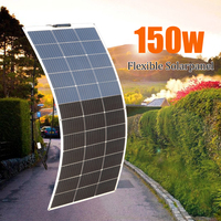 12v solar panel flexible 150w 95w 80w 12v battery charger monocrystalline waterproof camper RV boat home balcony waterproof EU