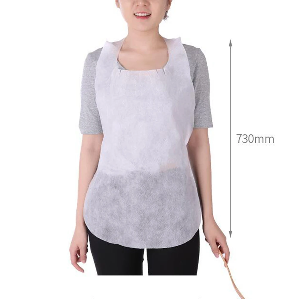 

10 Pcs Disposable Aprons Waterproof Oil Proof Non Woven Protective For Hotpot Picnic Cooking Painting Great Gift