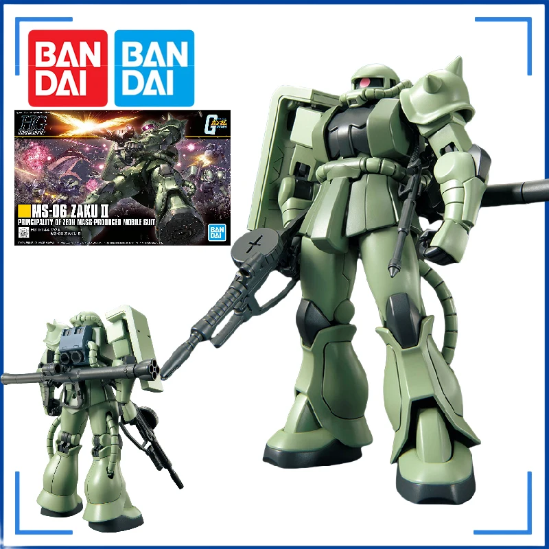 Bandai Animation HG HGUC 241/144 MS-06 ZAKU II New mobile report Gunda assembles model action toy characters Collecting gifts fo