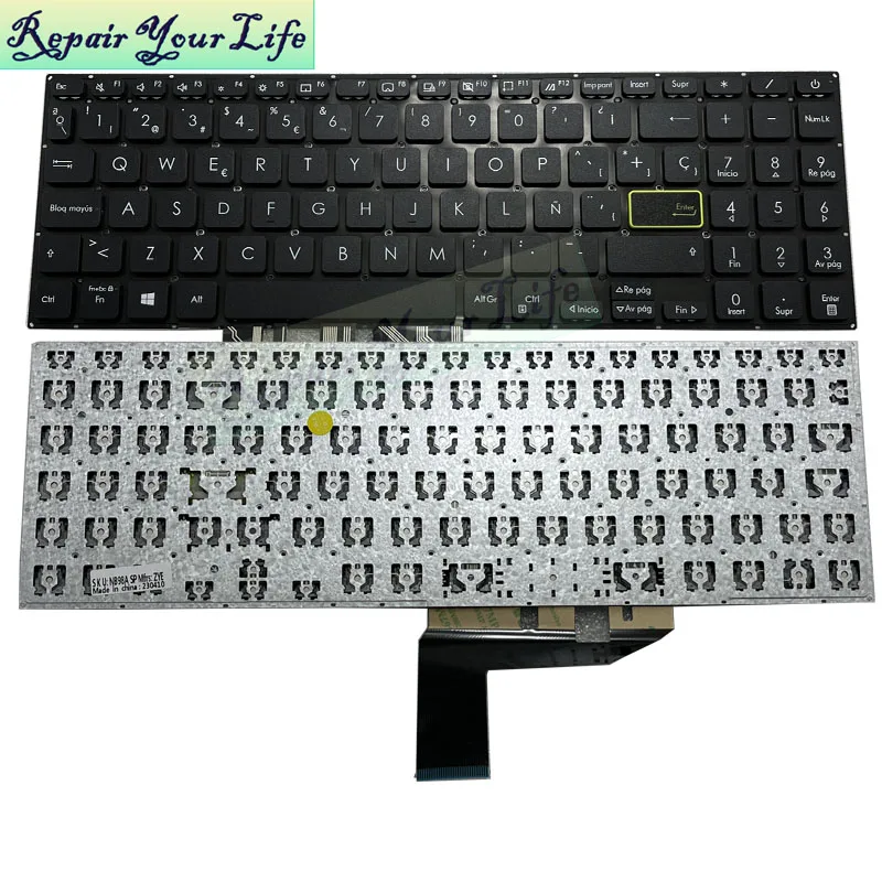 Neue spanische tastatur für asus vivobook x513 x513ea x513ep x513eq x513ia x513ua px513qc hintergrund beleuchtung tastatur spanien fit latein la