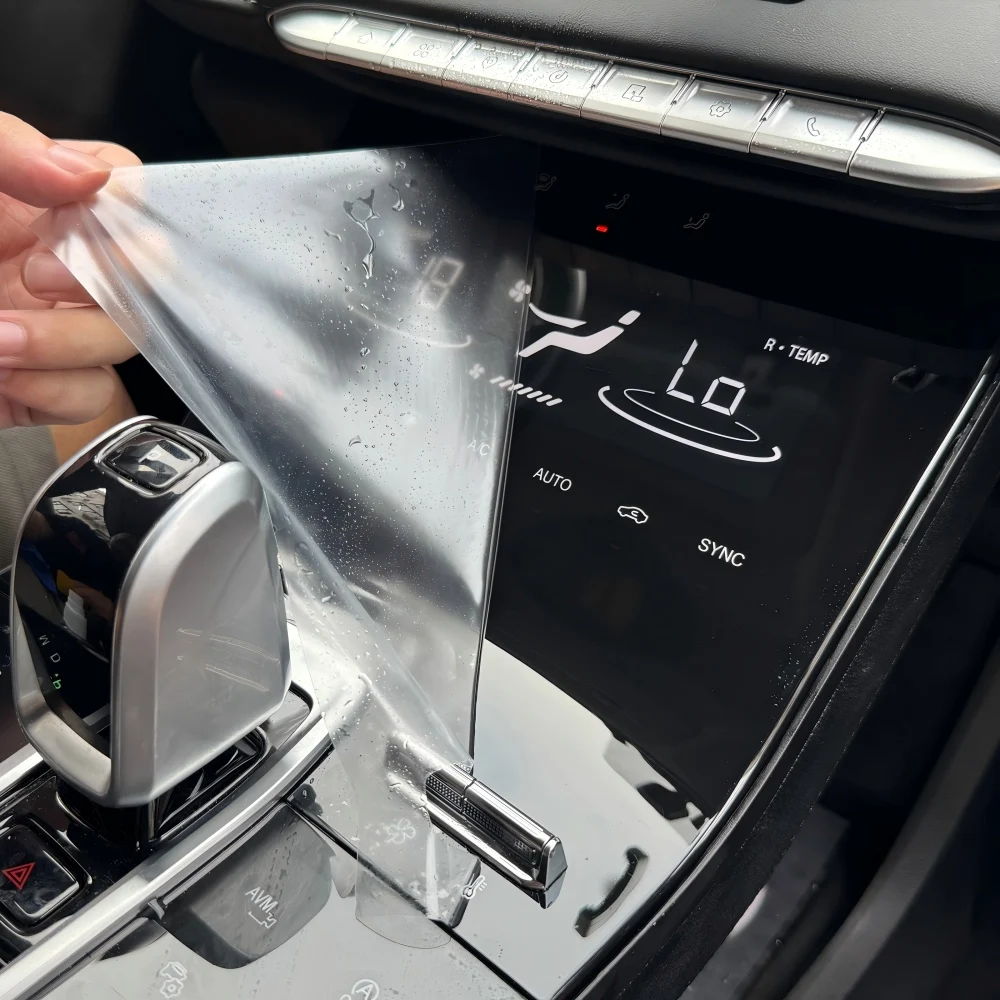 Anti-Scratch Sticker for PORSCHE Taycan 2020-2024 Gearbox Panel Navigation Screen Automotive Interior TPU Protective Film Cover
