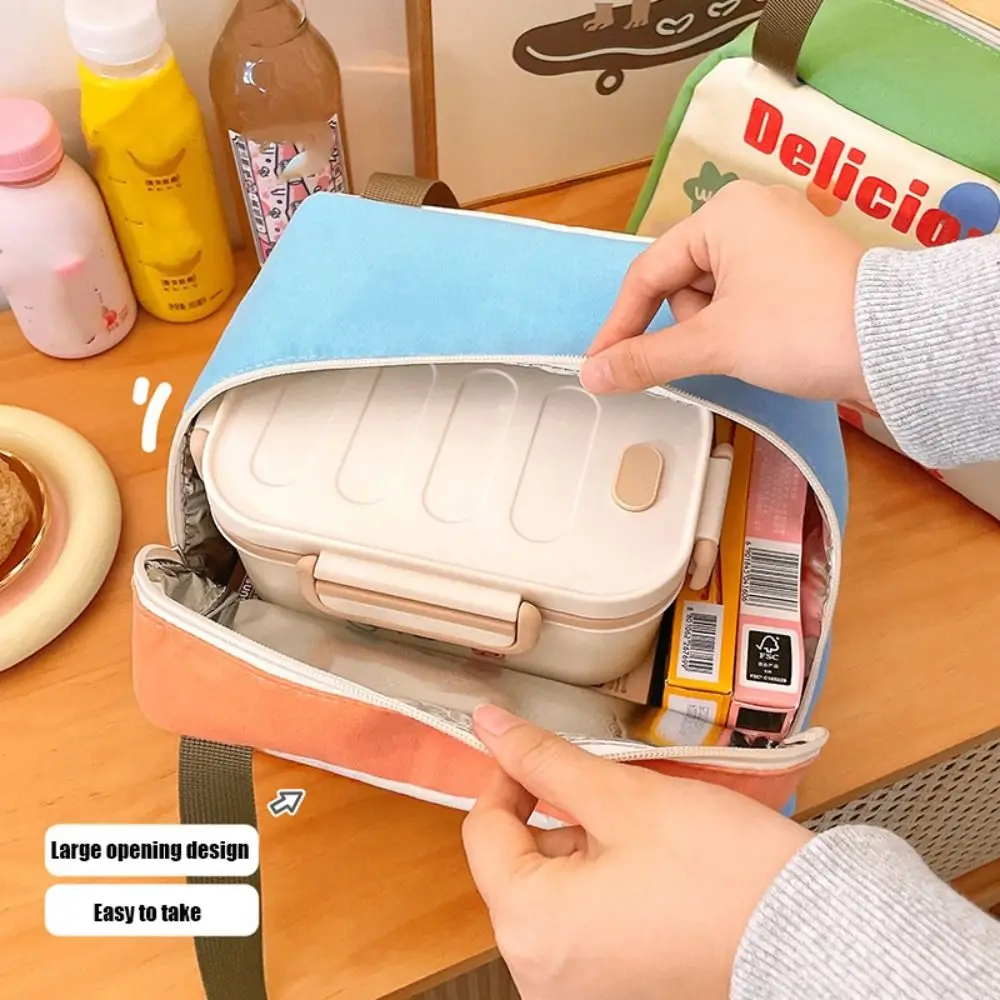 Cartoon Side-opening Lunch Bag Hand-held Aluminum Film Insulated lunch Box Bag Children's Lunch Pouch image 2