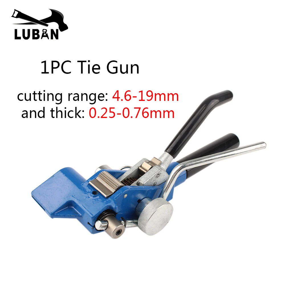 

Stainless Steel Zip Cable Tie Gun plier bundle tool for width 4.6-19mm thickness 0-0.8mm Trigger action with Cutter