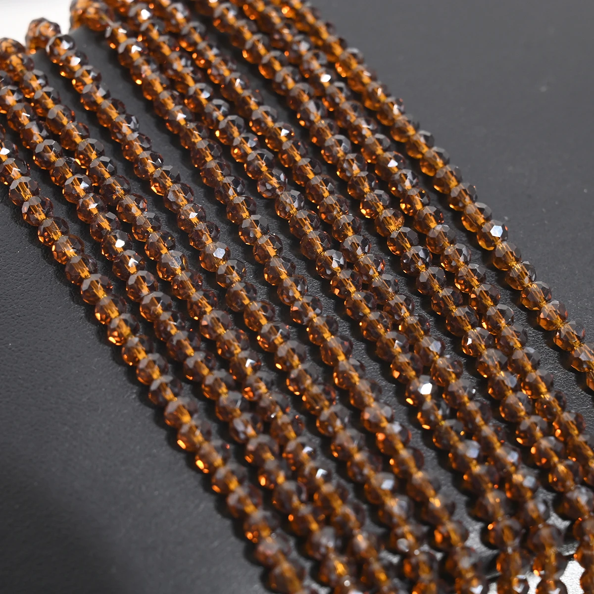110 Stuks 4MM Kunstmatige Kristallen Glazen Kralen Platte Ronde Helder Facet Losse Spacer Bead voor Sieraden Maken DIY Armband ketting
