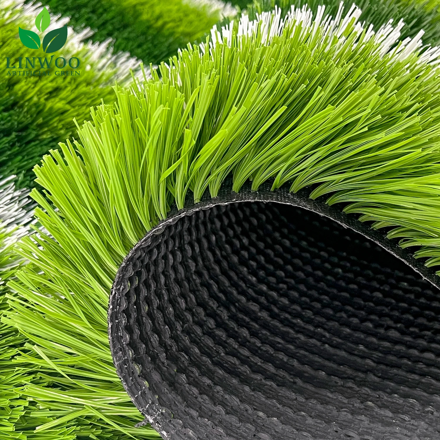 High Density Synthetic Green Lawn Turf Roll Anti-Slip Eco-Friendly Artificial Grass Carpet for Indoor Futsal Court Football