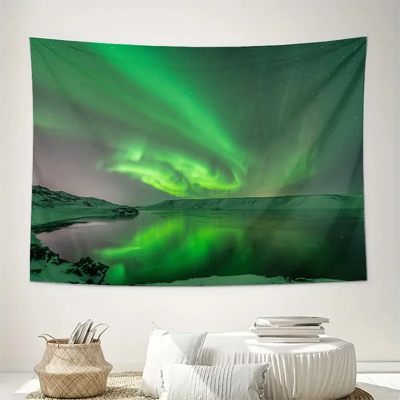 Northern Lights Tapestry Aurora Borealis Wall Hanging Galaxy Space Celestial Room Decor Aesthetic Landscape Home Decor Gift