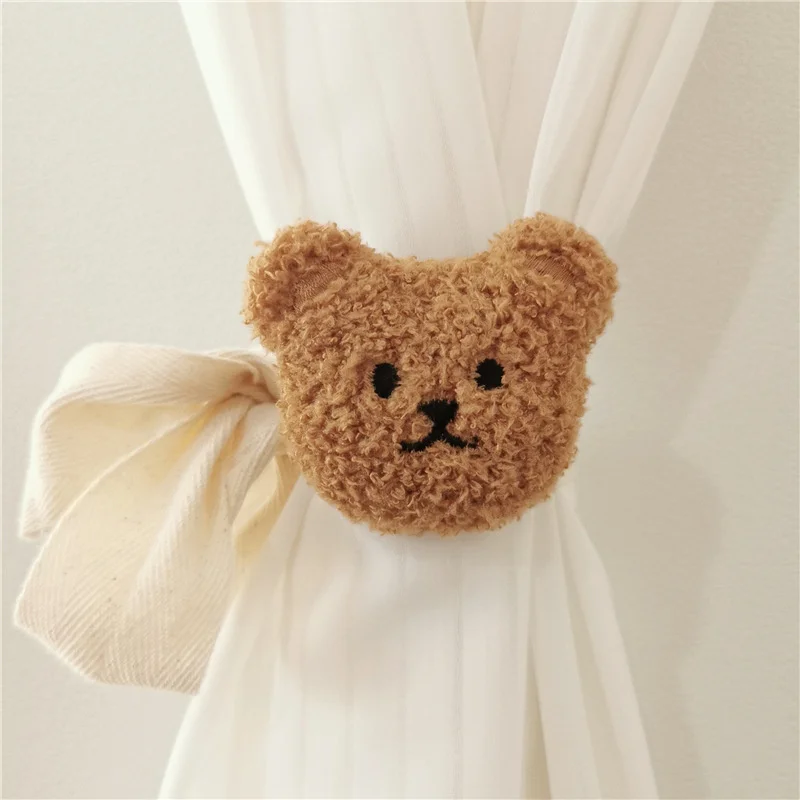 Home Decor Bear Shape Tieback Window Curtain Buckle Clip Kids Room Hanging Curtain Holders Tie Backs Curtain Accessories