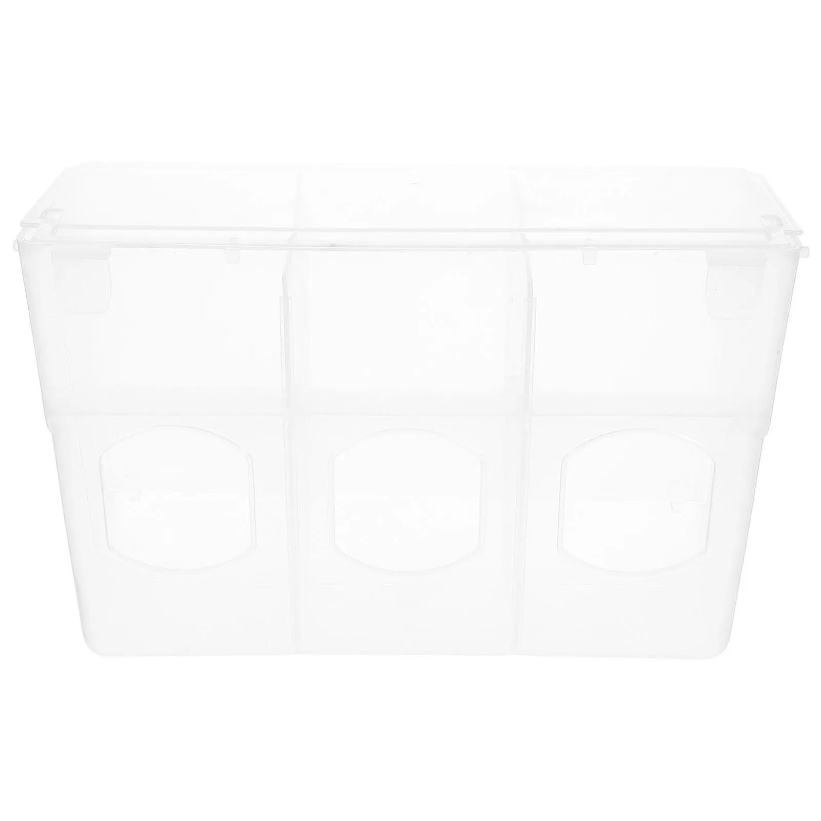 

Plastic Bird Cage Feeder Bowl Sturdy Portable Food Holder for Quail Pigeon Parrot Indoor Sift-Proof Bird Feeder