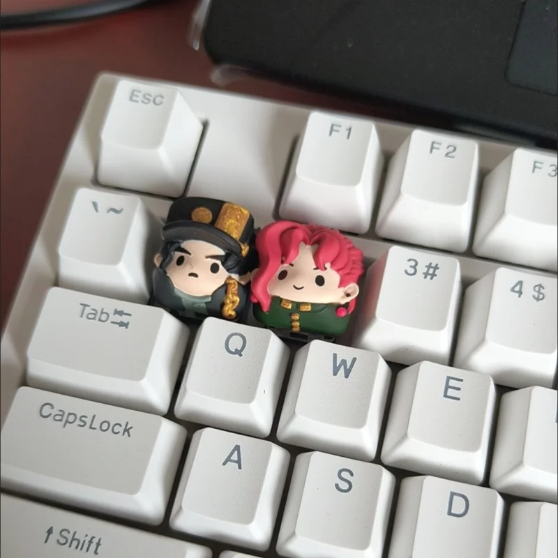 In Stock Jojo'S Bizarre Adventure Resin Artisan Keycaps Jotaro Kakyoin For Mechanical Keyboards Decoration Collection Gift