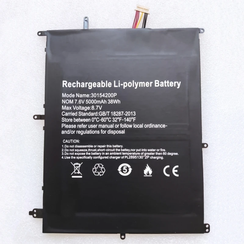 

New 30154200P For EZBOOK X4 NV-2874180-2S Laptop Battery 7.6V 38Wh 5000mAh For Jumper Ezbook Smart E17 MT133 MT133S Tablet PC