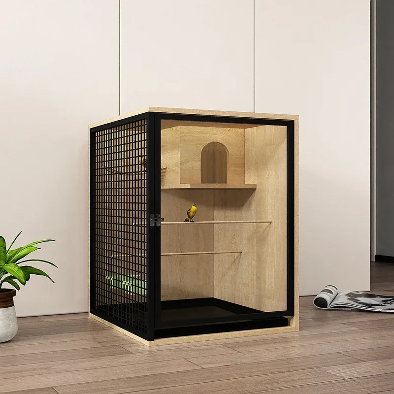 

High Quality Large Wooden Bird Cage House Nest Feeder Quail Animal Stroller Garden Bird Cage