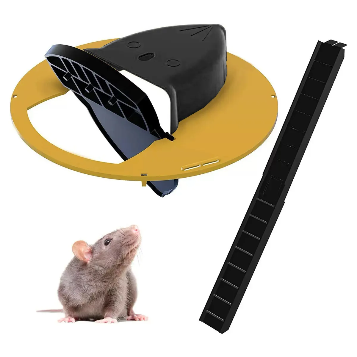 1Pc Indoor Outdoor Automatic Reset Flip Lid Mouse Trap Smart Reusable Rodent Catcher Household Rat Trapping Tool
