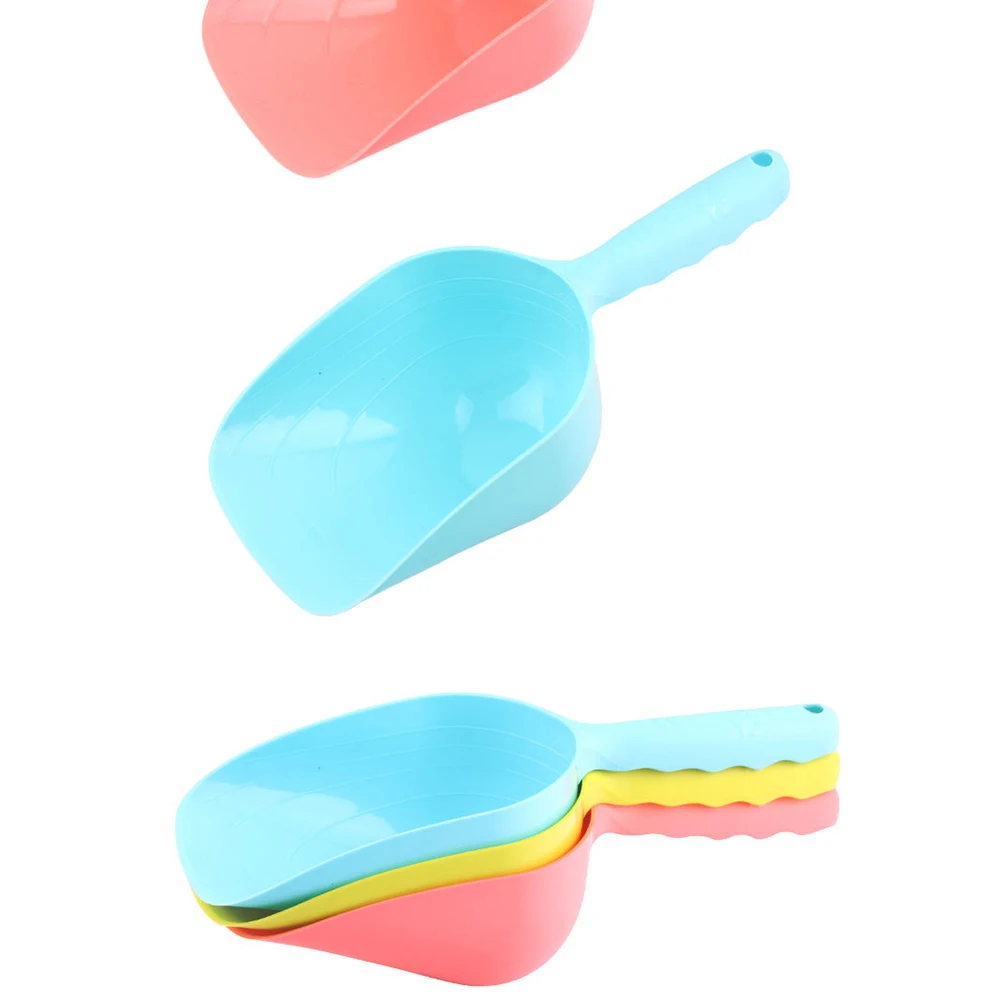 

Eco-Friendly Plastic Pet Litter Scoop Bright Color Handy Cleaning Shovel For Cat Dog With Finger-Slot Design Storage Hole Random
