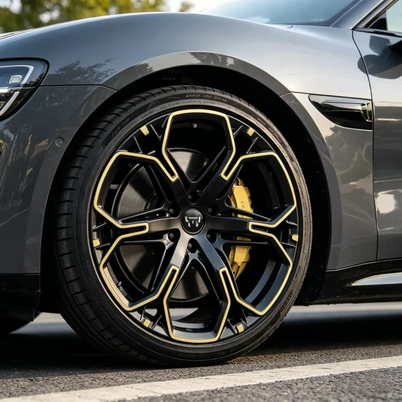 Factory Sale Forged Wheel Hub 19 20 21 22 Inch Custom Matte Black and Platinum Car Rims