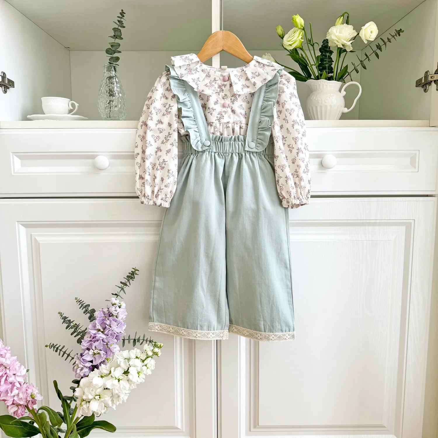 New Summer Baby Girl Solid Casual Overalls Girls Children Lace Suspenders Jumpsuit Kid Loose Cotton Ruffles Pants Infant Trouser