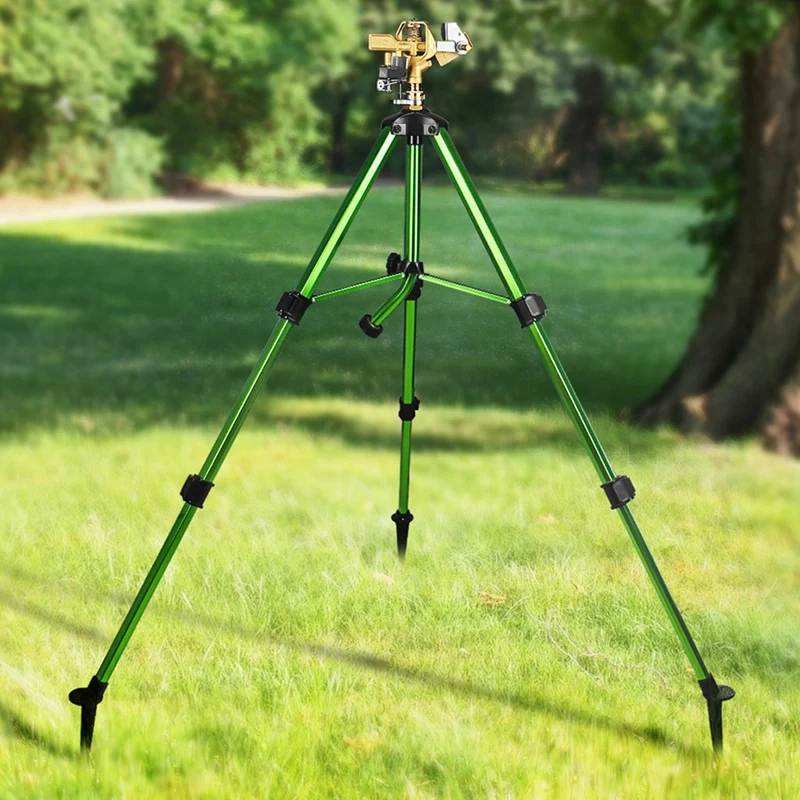 Outdoor Water Sprinkler For Yard Lawn Sprinkler With Brass Sprinkler Head Tripod Hose Sprinkler 360 Degree Rotating