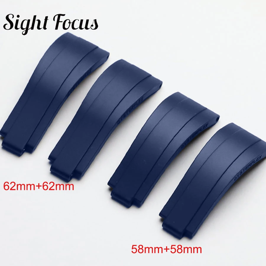 20mm 21mm 22mm Rubber Watch Band For Rolex Strap Daytona Submariner GMT Yacht Master Sky Dweller Oysterflex Bracelet Watchbands