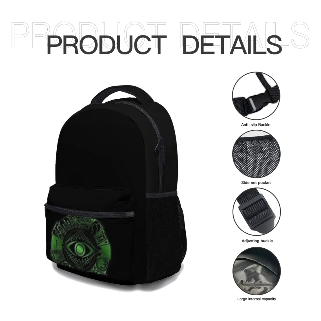 Fears Wheel-Unisex Mochila Versátil, Grande Capacidade, Impermeável, Lavável, Bolsa para Computador