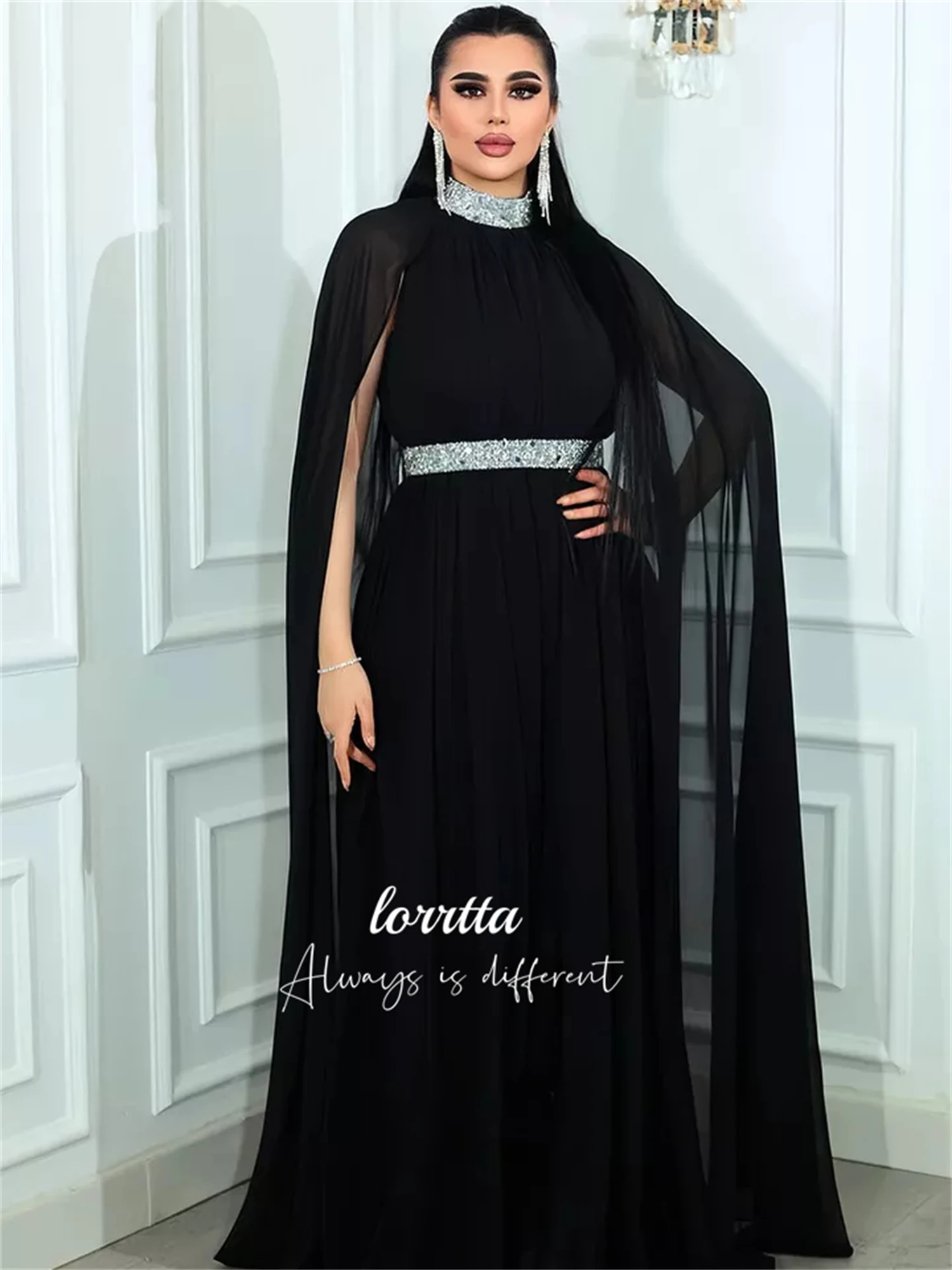 

Lorrtta Shawl Eid Dress Party Chiffon Glitter Decoration Quinceanera Dresses for Formal Occasions Robe Soiree De Luxe 2024 Prom