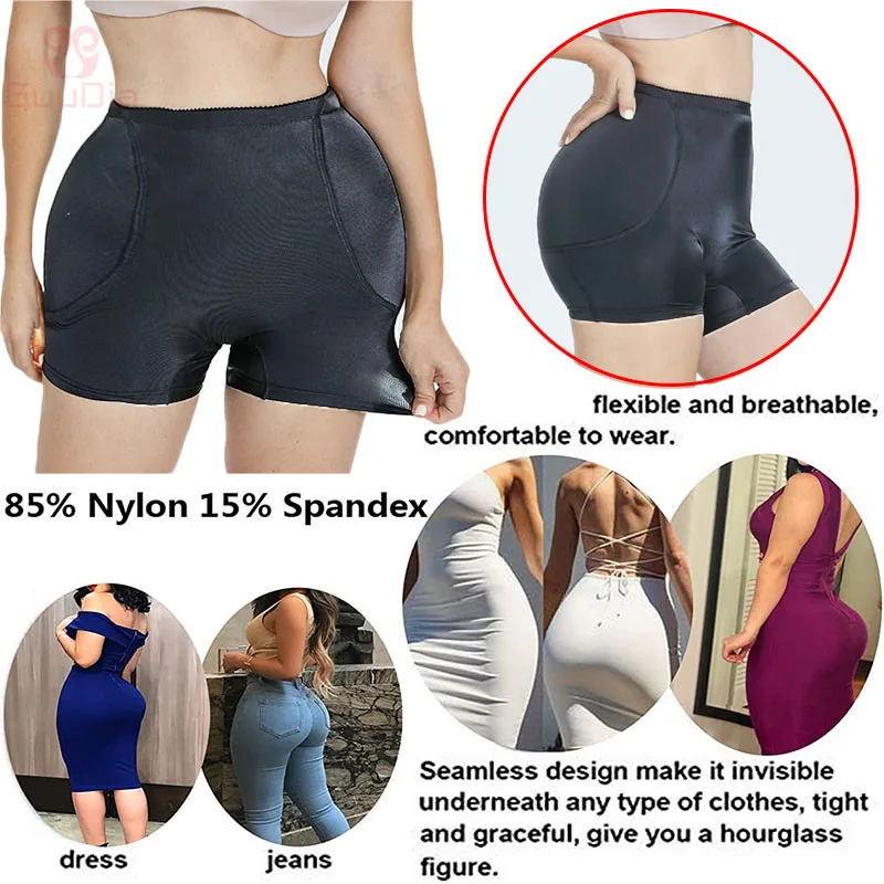 GUUDIA Padded Hip Butt Lifter Panties Not-removable Cushion Body Shaper Panty Shapewear From Hip To Butt Enhancement Hip Lifter