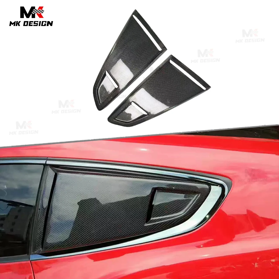 

Carbon Fiber MP Style Rear Window Shutter Cover for Ford Mustang 2015-2021 Rear Quarter Window Louvers Car Accessories