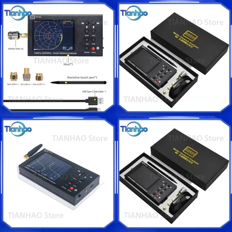 for Stable GS320 3GHz Vector Network Analyzer 4G 6G RF NanoVNA Antenna Tester WIFI 5.8G Beidou Signal Detection Tool