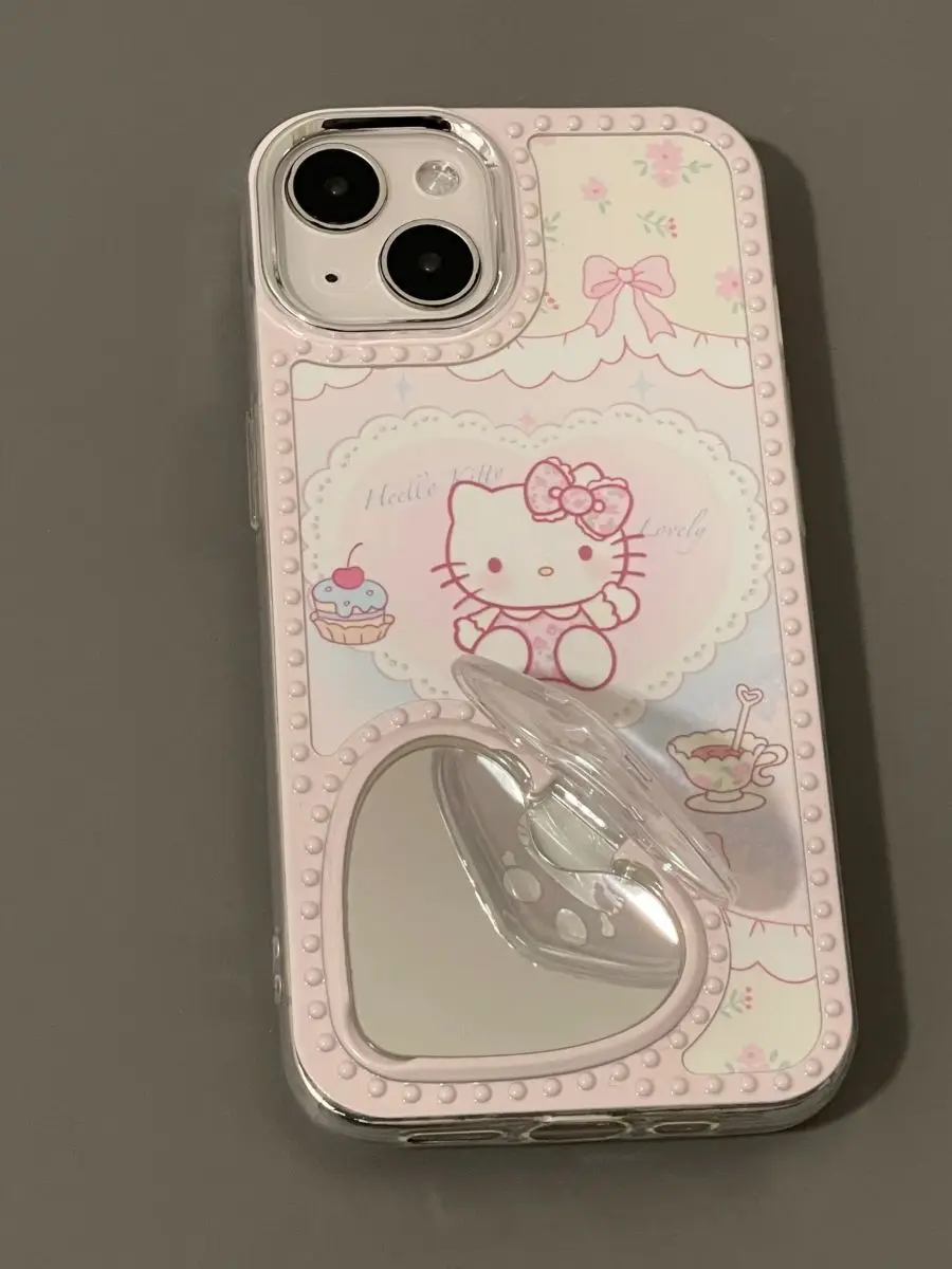 Kawaii Anime Character KTcat Phone Case Cute Cartoon iPhone 13/14/15Promax Hello Kitty Anti-fall Phone Protective Case