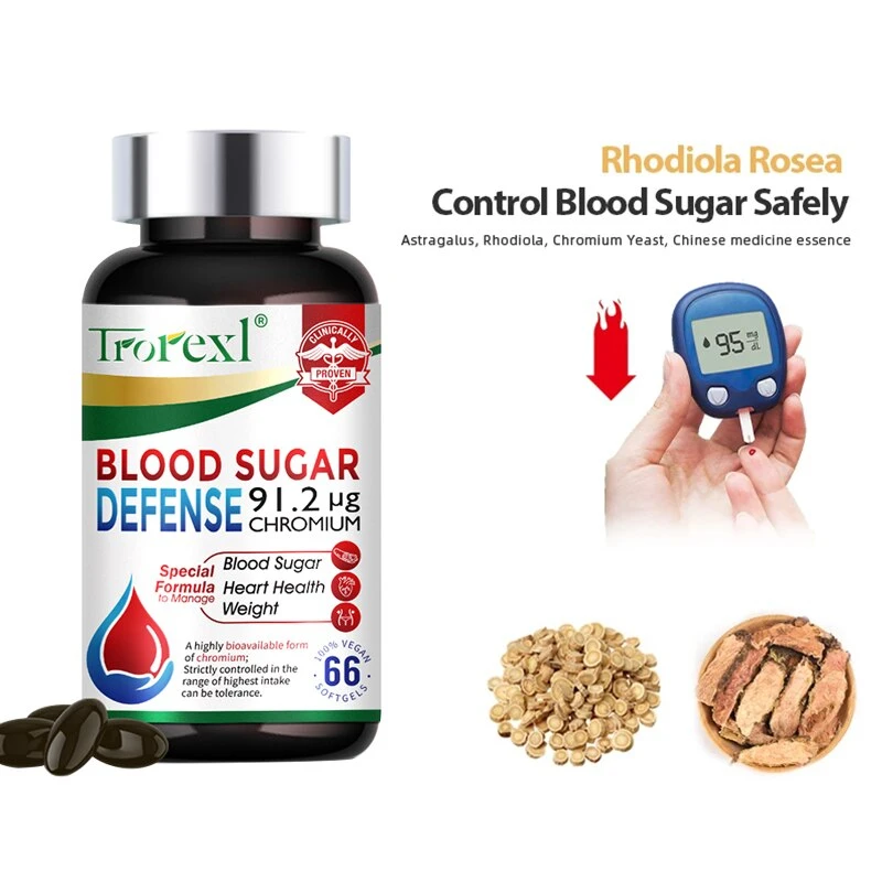 Blood Sugar Supplement Diabetes Capsule for Cardiovascular Heart Health, Glucose Metabolism, Supports Healthy Blood Sugar Levels