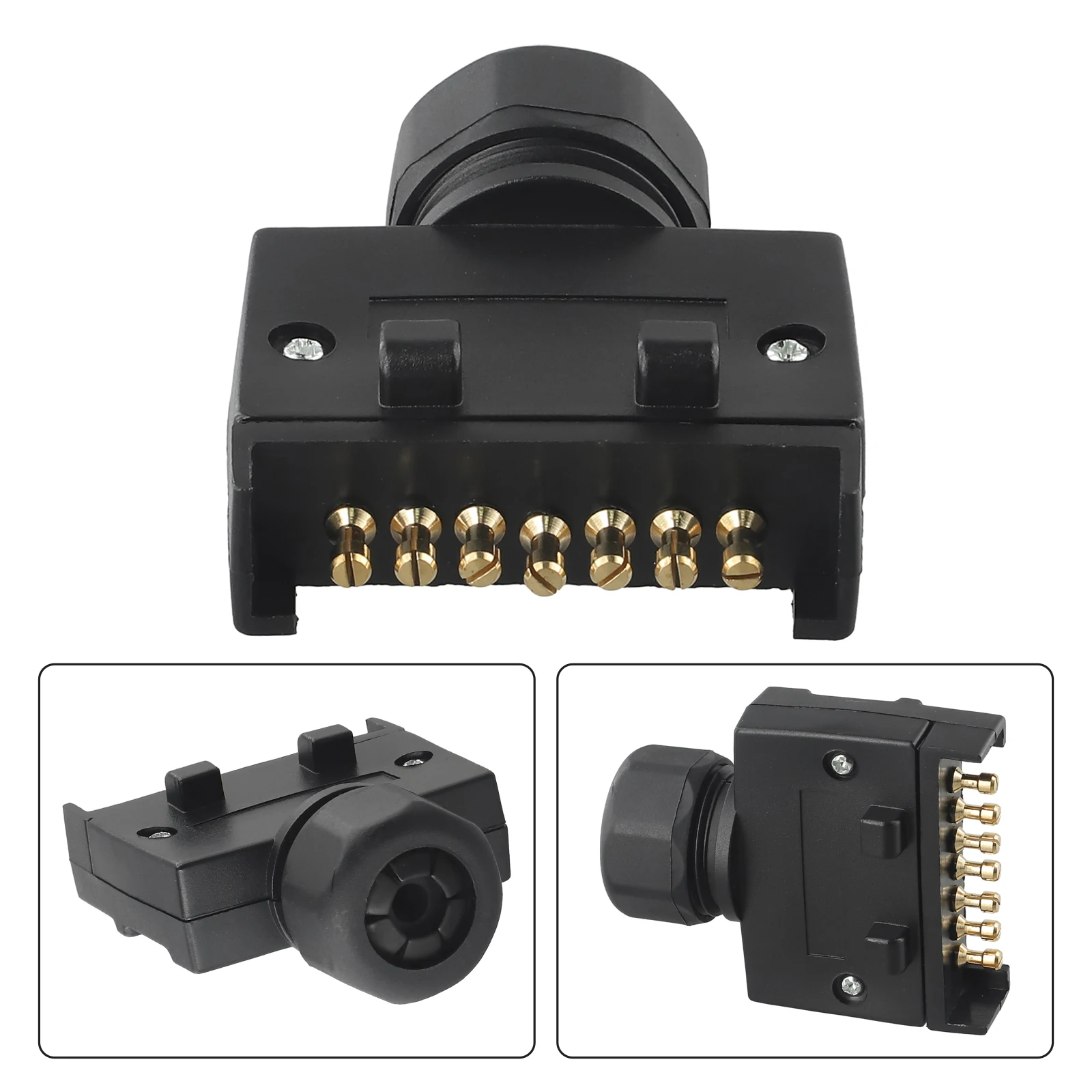 Accessories/7 Pin Flat  Male Connector For Caravan Trailer Adapter Boat Connector  Socket For RV Carav